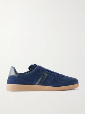 Leather-Trimmed Suede Sneakers Leather-Trimmed Suede Sneakers
