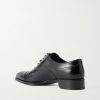 Elkan Burnished-Leather Oxford Shoes - BK