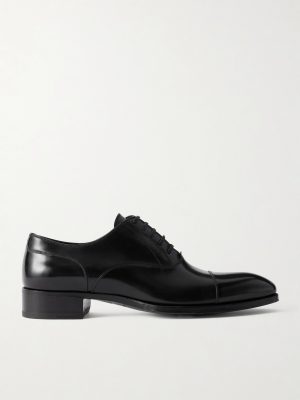 Elkan Burnished-Leather Oxford Shoes Elkan Burnished-Leather Oxford Shoes