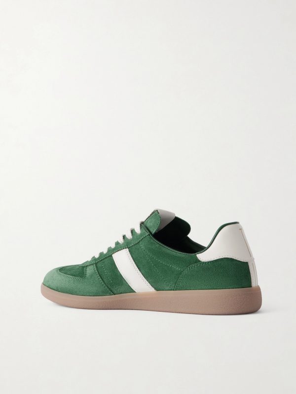Archer Leather-Trimmed Suede Sneakers - BK Archer Leather-Trimmed Suede Sneakers - BK