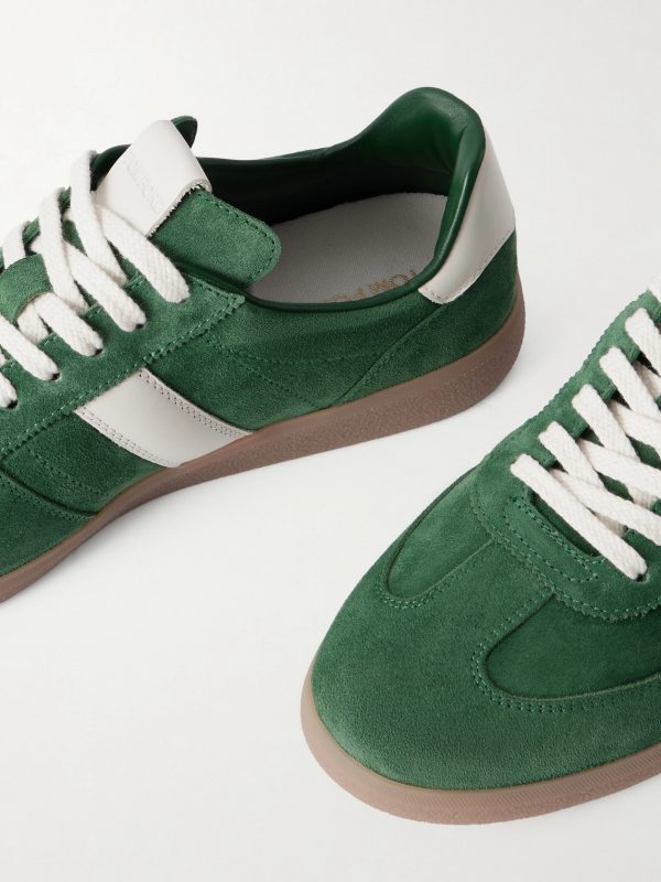 Archer Leather-Trimmed Suede Sneakers - CU Archer Leather-Trimmed Suede Sneakers - CU