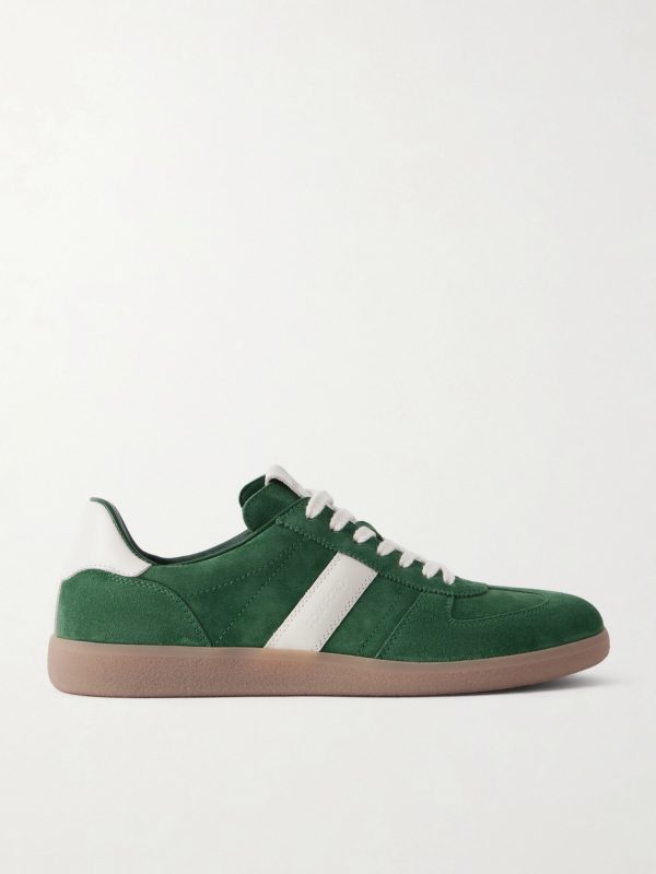 Archer Leather-Trimmed Suede Sneakers Archer Leather-Trimmed Suede Sneakers