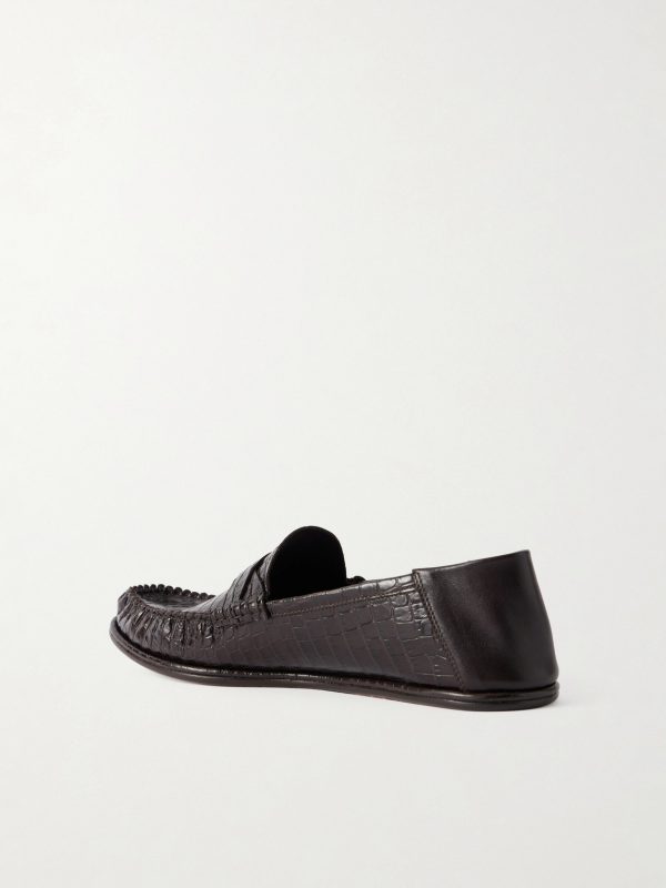 Sebastian Croc-Effect Leather Loafers - BK Sebastian Croc-Effect Leather Loafers - BK