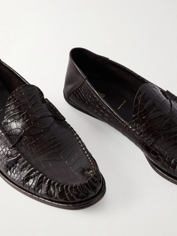 Sebastian Croc-Effect Leather Loafers - CU Sebastian Croc-Effect Leather Loafers - CU