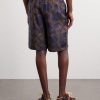 + Paula's Ibiza Straight-Leg Printed Silk Drawstring Shorts - BK + Paula's Ibiza Straight-Leg Printed Silk Drawstring Shorts - BK