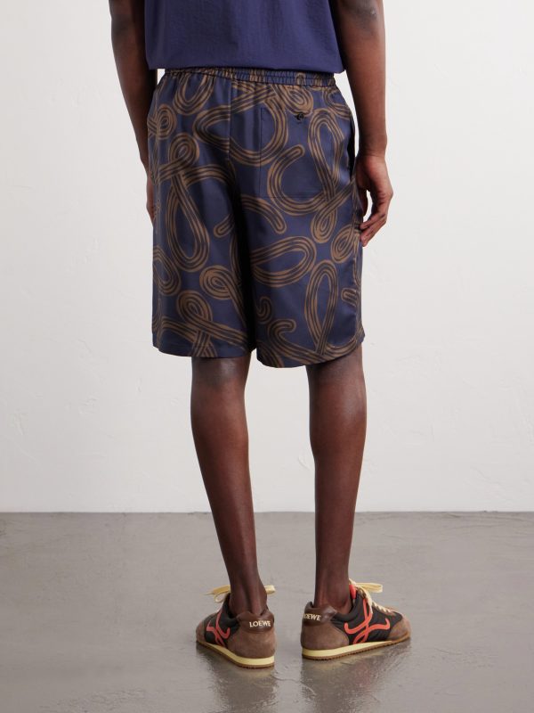 + Paula's Ibiza Straight-Leg Printed Silk Drawstring Shorts - BK + Paula's Ibiza Straight-Leg Printed Silk Drawstring Shorts - BK