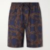 + Paula's Ibiza Straight-Leg Printed Silk Drawstring Shorts + Paula's Ibiza Straight-Leg Printed Silk Drawstring Shorts