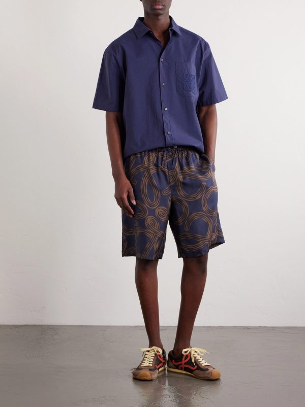 + Paula's Ibiza Straight-Leg Printed Silk Drawstring Shorts - OU + Paula's Ibiza Straight-Leg Printed Silk Drawstring Shorts - OU