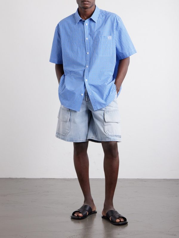 + Paula's Ibiza Logo-Embroidered Checked Cotton-Poplin Shirt - OU + Paula's Ibiza Logo-Embroidered Checked Cotton-Poplin Shirt - OU
