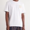 + Paula's Ibiza Logo-Embroidered Cotton T-Shirt - FR + Paula's Ibiza Logo-Embroidered Cotton T-Shirt - FR