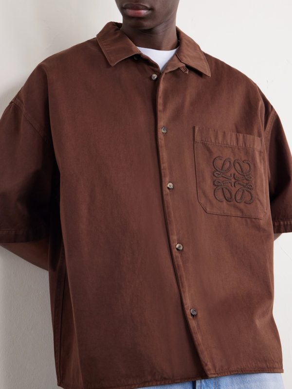 + Paula's Ibiza Logo-Embroidered Cotton Shirt - CU + Paula's Ibiza Logo-Embroidered Cotton Shirt - CU