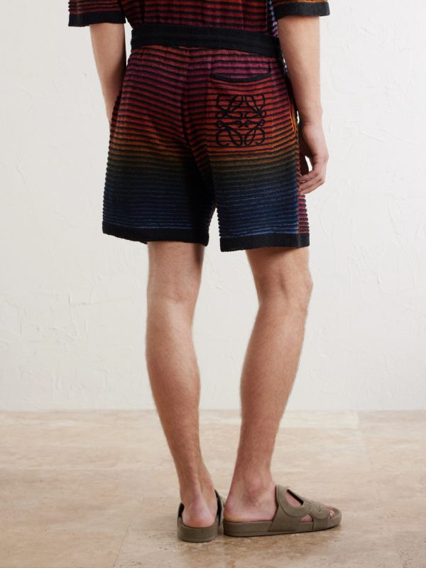 + Paula's Ibiza Straight-Leg Striped Cotton-Blend Shorts - BK + Paula's Ibiza Straight-Leg Striped Cotton-Blend Shorts - BK
