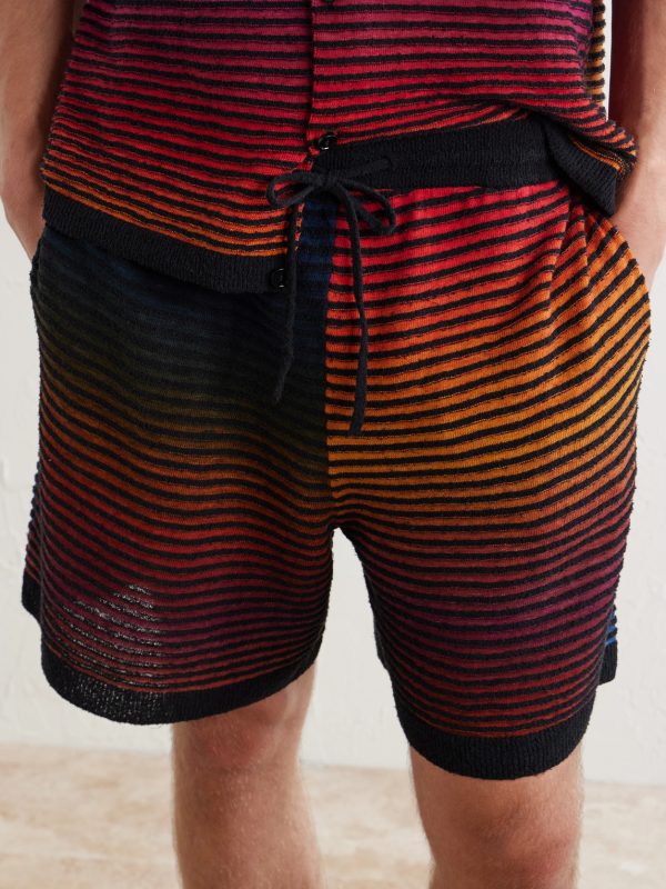 + Paula's Ibiza Straight-Leg Striped Cotton-Blend Shorts - CU + Paula's Ibiza Straight-Leg Striped Cotton-Blend Shorts - CU