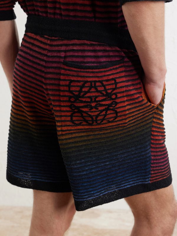 + Paula's Ibiza Straight-Leg Striped Cotton-Blend Shorts - E1 + Paula's Ibiza Straight-Leg Striped Cotton-Blend Shorts - E1