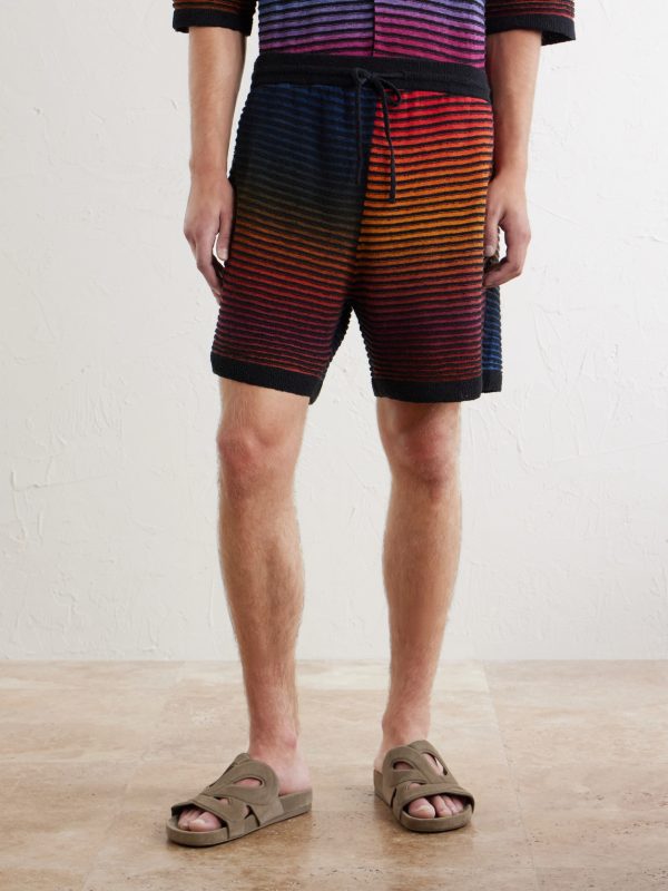 + Paula's Ibiza Straight-Leg Striped Cotton-Blend Shorts - FR + Paula's Ibiza Straight-Leg Striped Cotton-Blend Shorts - FR