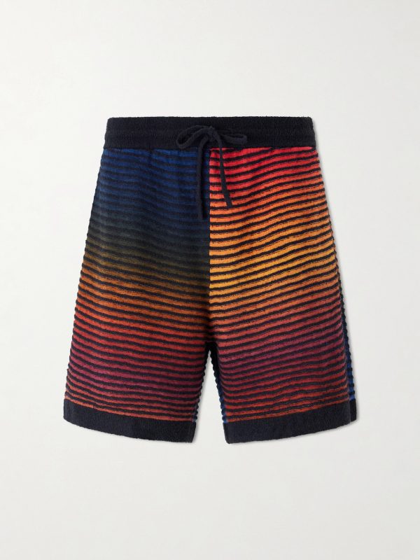 + Paula's Ibiza Straight-Leg Striped Cotton-Blend Shorts + Paula's Ibiza Straight-Leg Striped Cotton-Blend Shorts