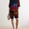 + Paula's Ibiza Straight-Leg Striped Cotton-Blend Shorts - OU + Paula's Ibiza Straight-Leg Striped Cotton-Blend Shorts - OU