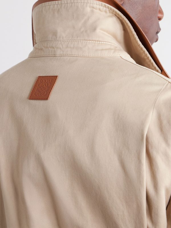 + Paula's Ibiza Leather-Trimmed Cotton-Twill Blouson Jacket - CU