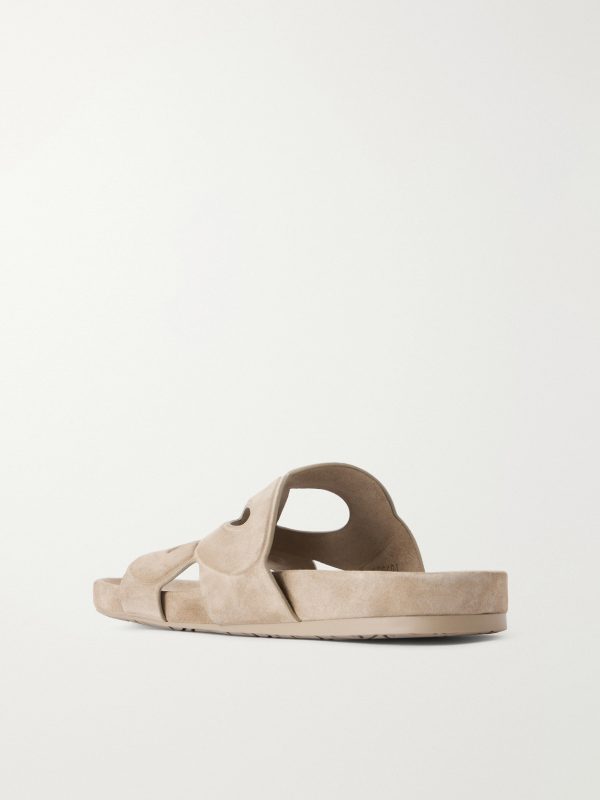 + Paula's Ibiza Ease Monogram Suede Slides - BK