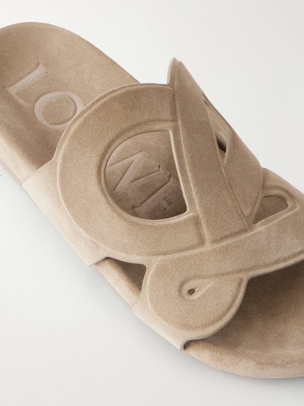 + Paula's Ibiza Ease Monogram Suede Slides - CU