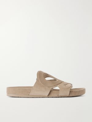 + Paula's Ibiza Ease Monogram Suede Slides + Paula's Ibiza Ease Monogram Suede Slides