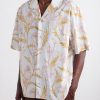 + Paula's Ibiza Anagram-Embroidered Camp-Collar Printed Cotton Shirt - FR
