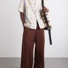 + Paula's Ibiza Anagram-Embroidered Camp-Collar Printed Cotton Shirt - OU