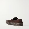 + Paula's Ibiza Rio Raffia-Trimmed Suede Loafers - BK + Paula's Ibiza Rio Raffia-Trimmed Suede Loafers - BK
