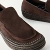 + Paula's Ibiza Rio Raffia-Trimmed Suede Loafers - CU + Paula's Ibiza Rio Raffia-Trimmed Suede Loafers - CU