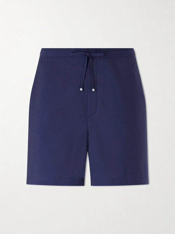 + Paula's Ibiza Straight-Leg Cotton-Blend Shorts + Paula's Ibiza Straight-Leg Cotton-Blend Shorts