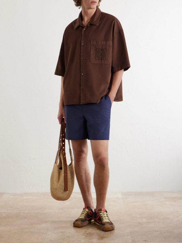 + Paula's Ibiza Straight-Leg Cotton-Blend Shorts - OU + Paula's Ibiza Straight-Leg Cotton-Blend Shorts - OU