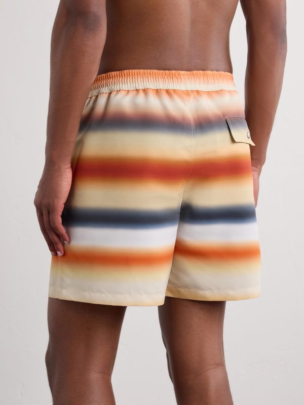 + Paula's Ibiza Straight-Leg Mid-Length Striped Swim Shorts - BK + Paula's Ibiza Straight-Leg Mid-Length Striped Swim Shorts - BK