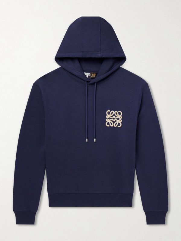 + Paula's Ibiza Anagram-Embroidered Cotton-Jersey Hoodie + Paula's Ibiza Anagram-Embroidered Cotton-Jersey Hoodie