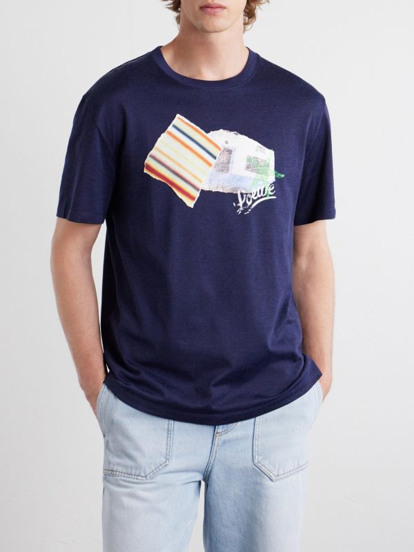 +Paula's Ibiza Patch-Appliqué Cotton-Blend Jersey T-Shirt - FR +Paula's Ibiza Patch-Appliqué Cotton-Blend Jersey T-Shirt - FR
