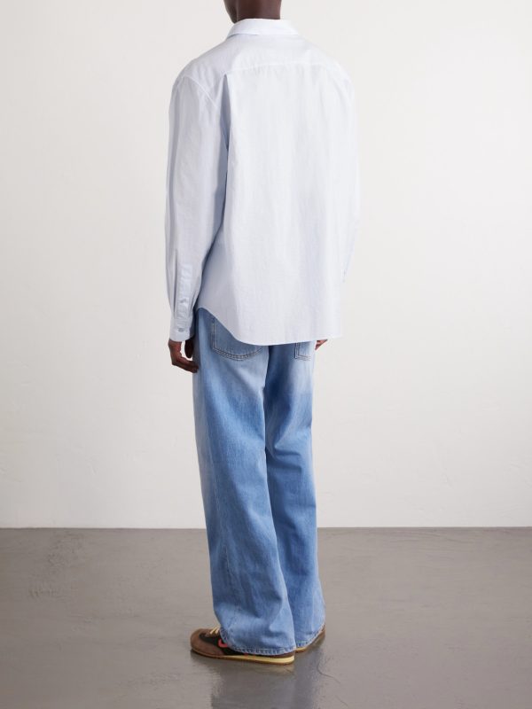+ Paula's Ibiza Logo-Embroidered Cotton-Blend Shirt - BK + Paula's Ibiza Logo-Embroidered Cotton-Blend Shirt - BK