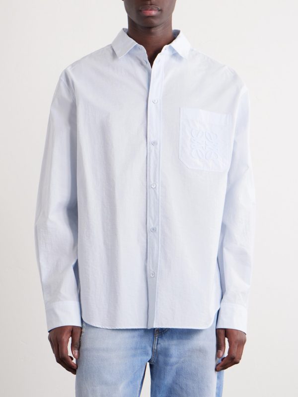+ Paula's Ibiza Logo-Embroidered Cotton-Blend Shirt - FR + Paula's Ibiza Logo-Embroidered Cotton-Blend Shirt - FR