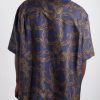 + Paula's Ibiza Convertible-Collar Printed Silk-Satin Shirt - BK + Paula's Ibiza Convertible-Collar Printed Silk-Satin Shirt - BK