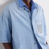 + Paula's Ibiza Logo-Embroidered Denim Shirt - CU