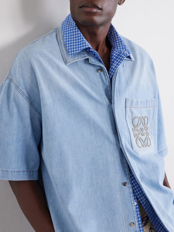 + Paula's Ibiza Logo-Embroidered Denim Shirt - CU