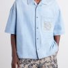 + Paula's Ibiza Logo-Embroidered Denim Shirt - FR