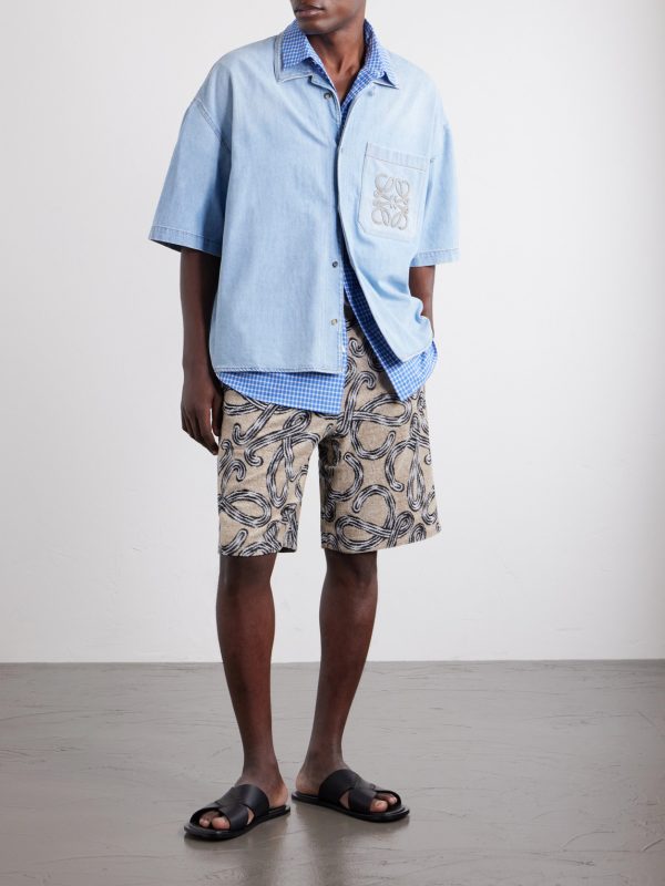 + Paula's Ibiza Logo-Embroidered Denim Shirt - OU