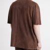 + Paula's Ibiza Logo-Debossed Suede Shirt - BK + Paula's Ibiza Logo-Debossed Suede Shirt - BK