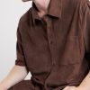 + Paula's Ibiza Logo-Debossed Suede Shirt - CU + Paula's Ibiza Logo-Debossed Suede Shirt - CU