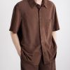 + Paula's Ibiza Logo-Debossed Suede Shirt - FR + Paula's Ibiza Logo-Debossed Suede Shirt - FR