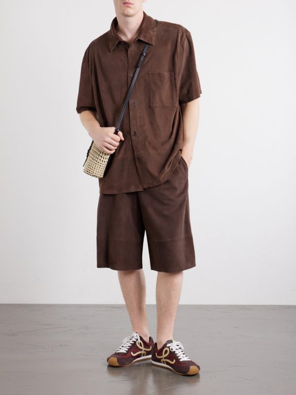 + Paula's Ibiza Logo-Debossed Suede Shirt - OU + Paula's Ibiza Logo-Debossed Suede Shirt - OU