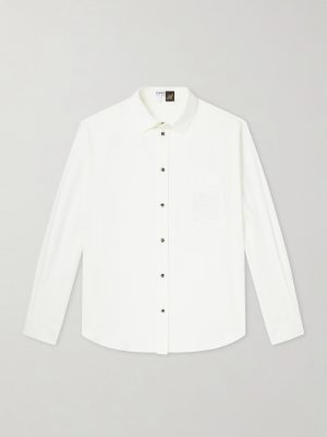+ Paula's Ibiza Anagram-Embroidered Lyocell-Poplin Shirt + Paula's Ibiza Anagram-Embroidered Lyocell-Poplin Shirt