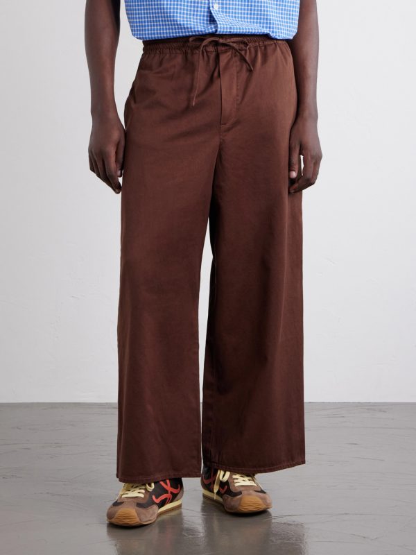 + Paula's Ibiza Wide-Leg Anagram-Embroidered Cotton Drawstring Trousers - FR + Paula's Ibiza Wide-Leg Anagram-Embroidered Cotton Drawstring Trousers - FR