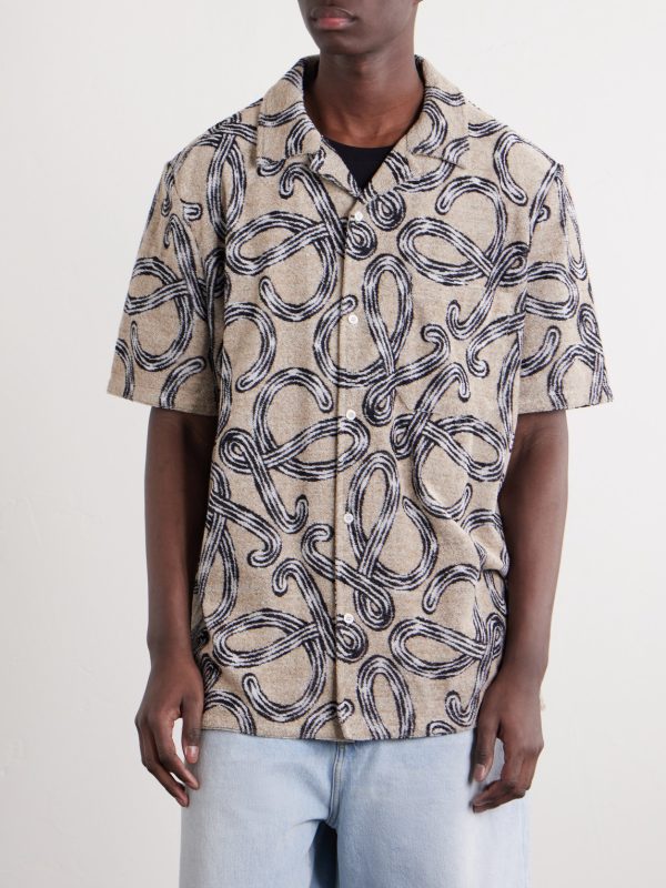 + Paula's Ibiza Camp-Collar Printed Cotton-Blend Terry Shirt - FR + Paula's Ibiza Camp-Collar Printed Cotton-Blend Terry Shirt - FR
