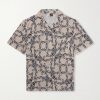 + Paula's Ibiza Camp-Collar Printed Cotton-Blend Terry Shirt + Paula's Ibiza Camp-Collar Printed Cotton-Blend Terry Shirt