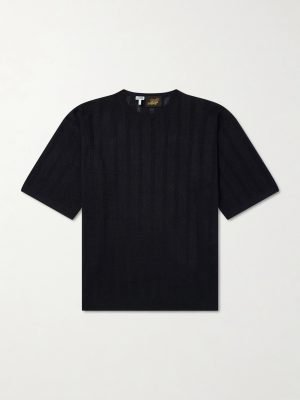 + Paula's Ibiza Knitted Linen-Blend T-Shirt